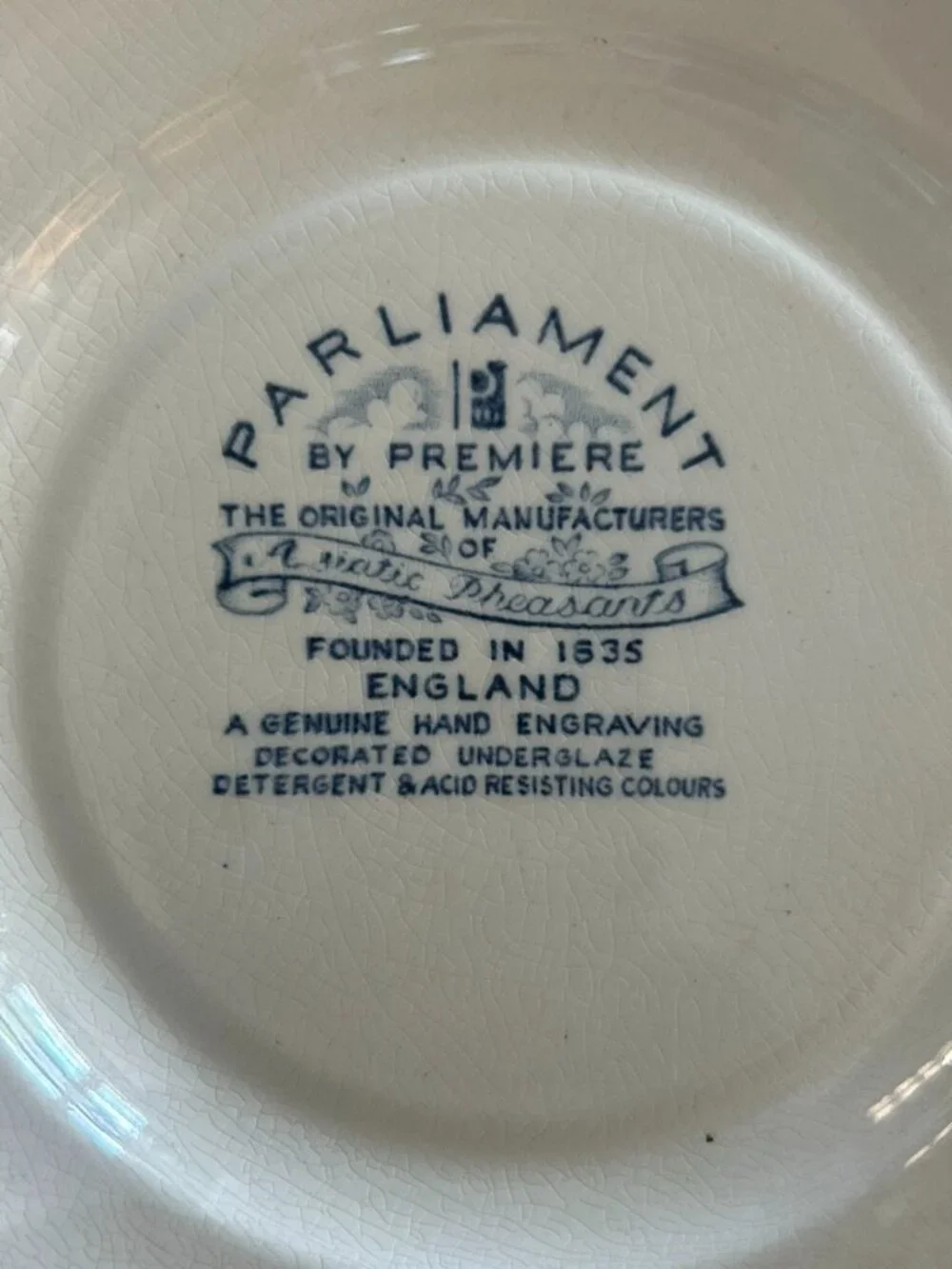 Transferware Plate Collection-Blue & White, Made in England